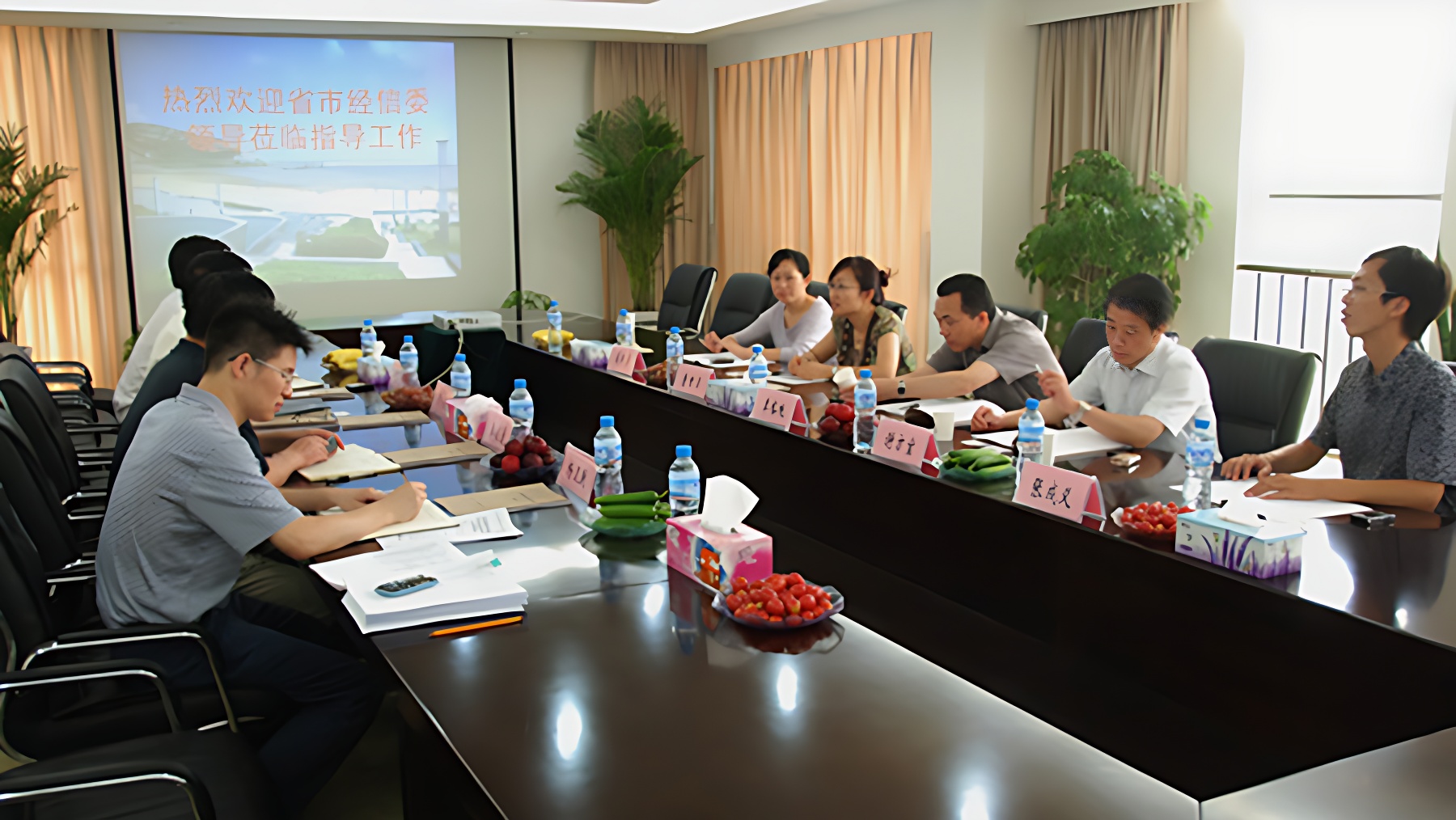 省經(jīng)信委領(lǐng)導(dǎo)、專(zhuān)家對(duì)公司企業(yè)技術(shù)中心進(jìn)行現(xiàn)場(chǎng)考察